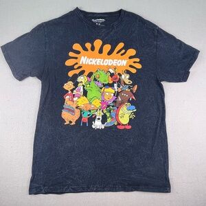 Y2K Nickelodeon Rewind T Shirt Gray Mens Sz M Nostalgic Rugrats Cartoon 90’s